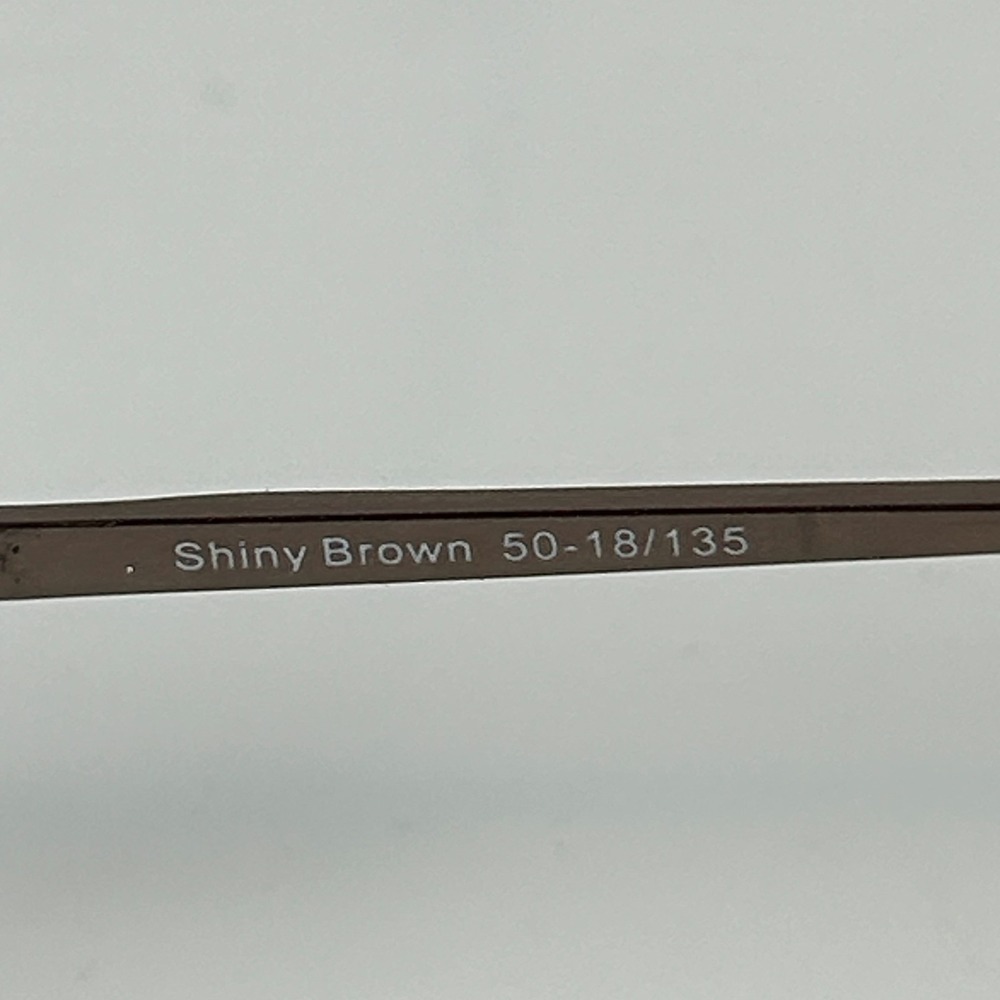 Fregossi 602 Unisex Eyeglasses Frame Shiny Brown Metal Half Rim 50-18-135 mm - Picture 7 of 9